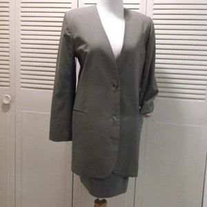 Calvin Klein Vogue pattern Custom BLAZER SUIT short 2 skirts 100% Wool 6